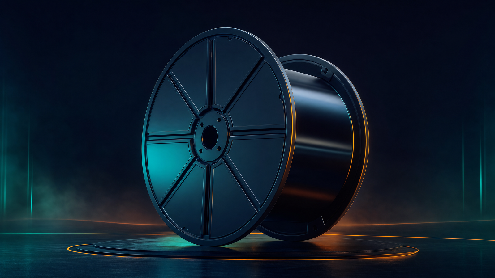 Glossy 3D reel drum with blank spinning shapes representing Kinghills free spins